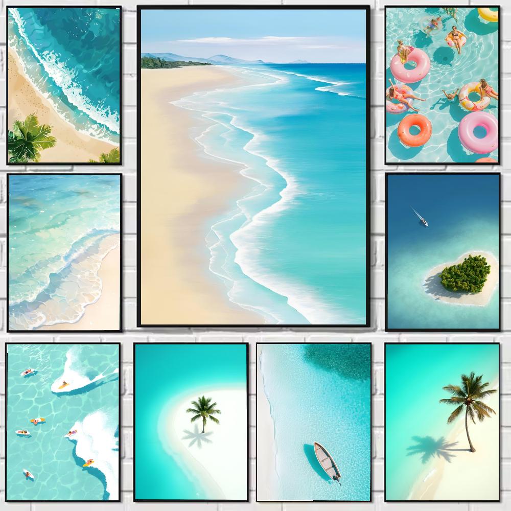 Summer Ocean Vacation Poster T - Resin Art Wallpaper review and price