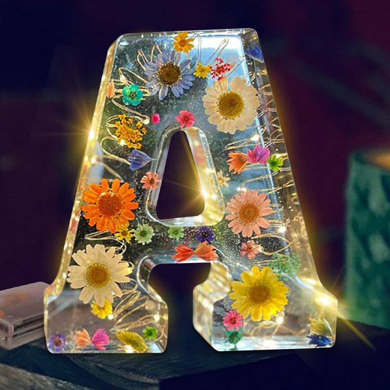 Floral 26 Letters Night Lights - Resin Art Alphabet review and price